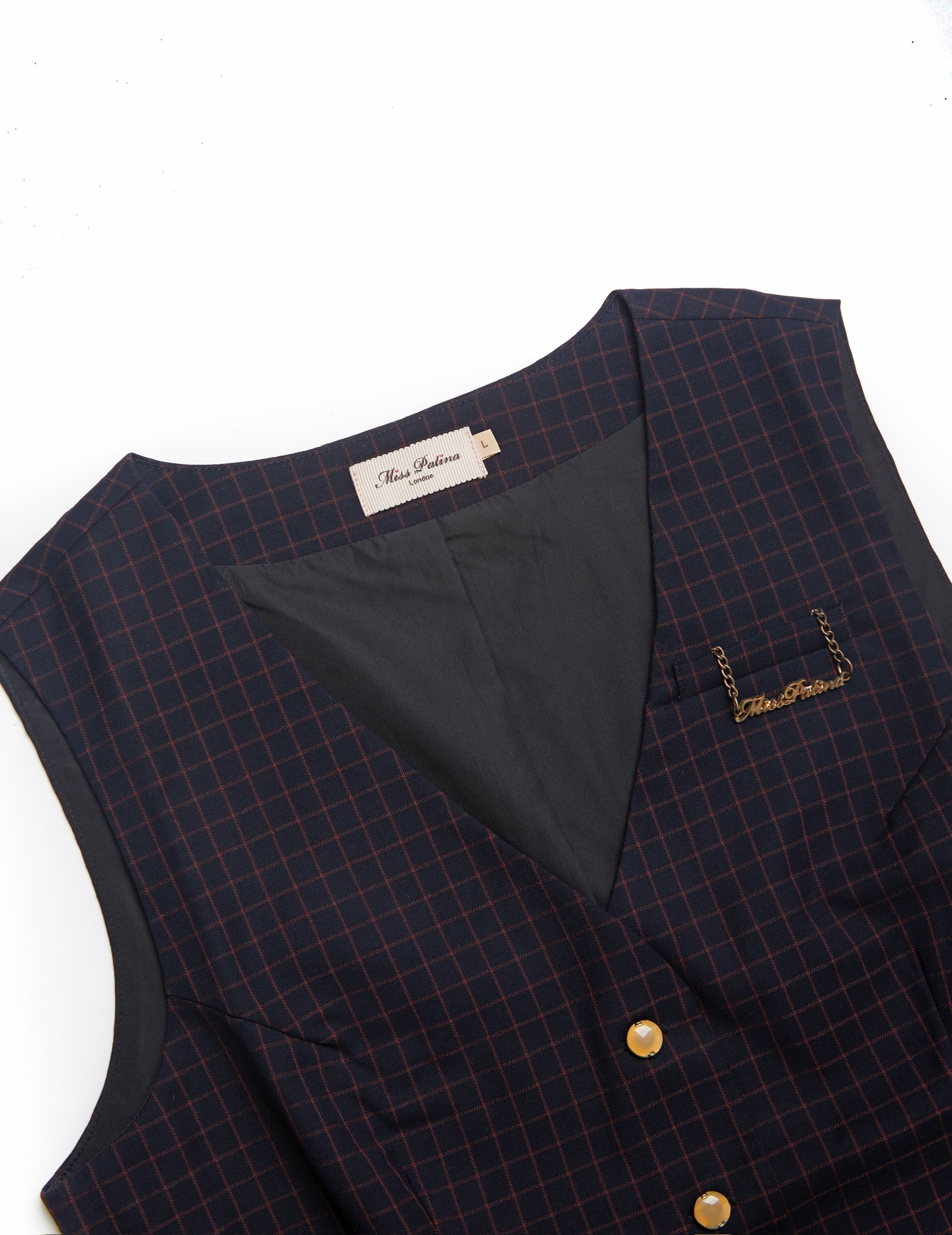 Agatha Navy Waistcoat (Petite)