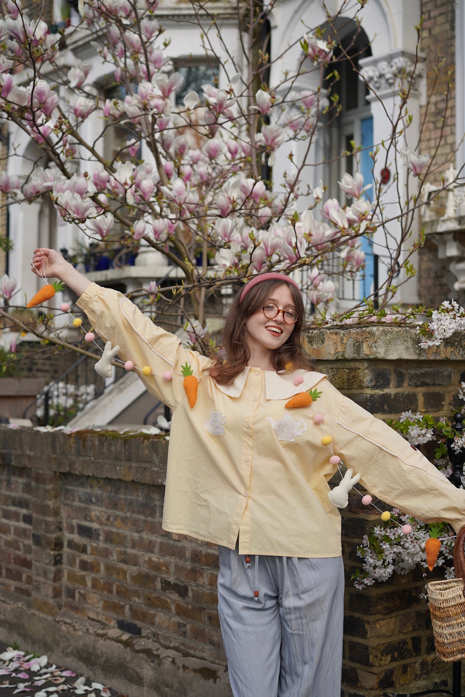 Alice Tea Party Blouse (Butter Yellow)