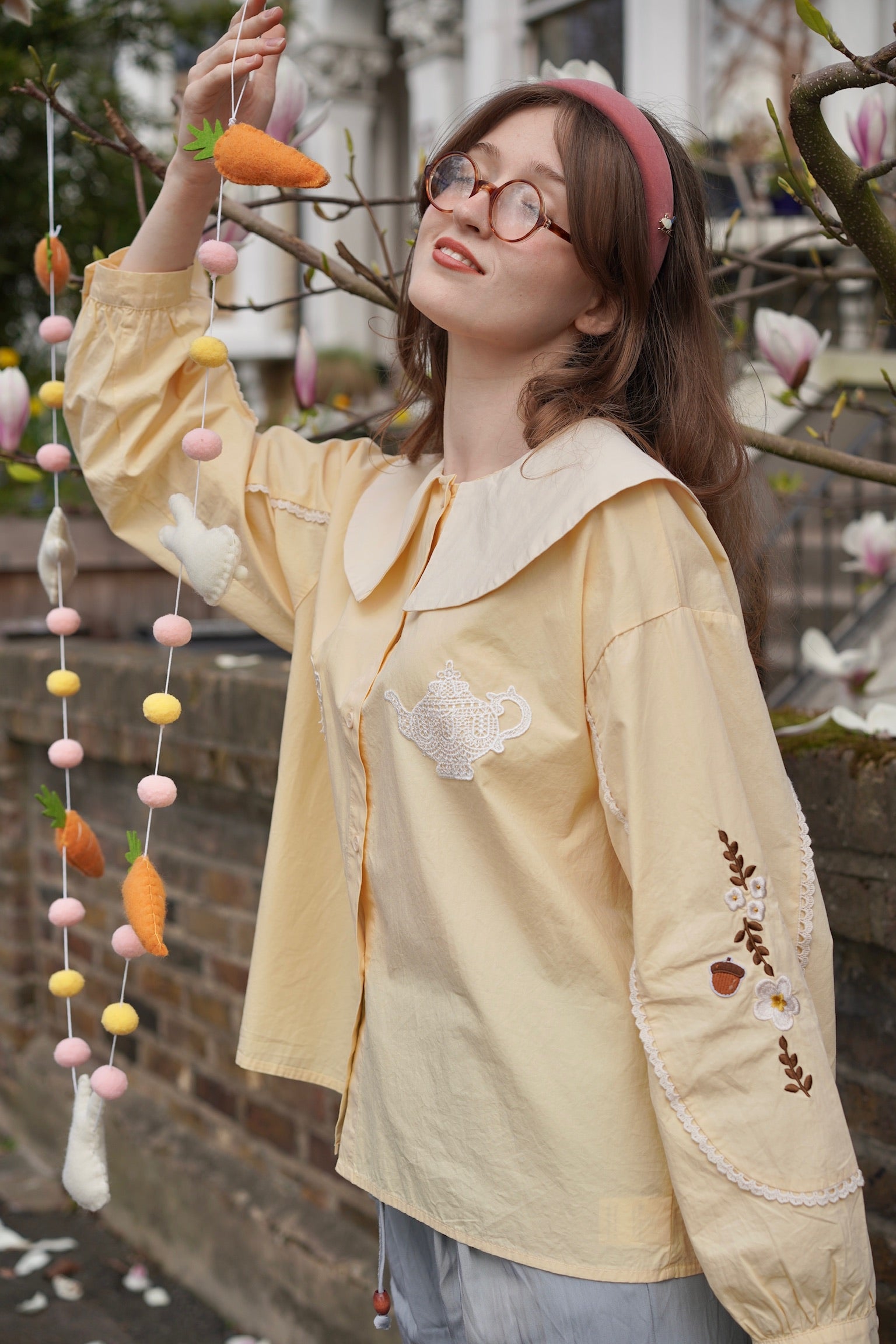 Alice Tea Party Blouse (Butter Yellow)