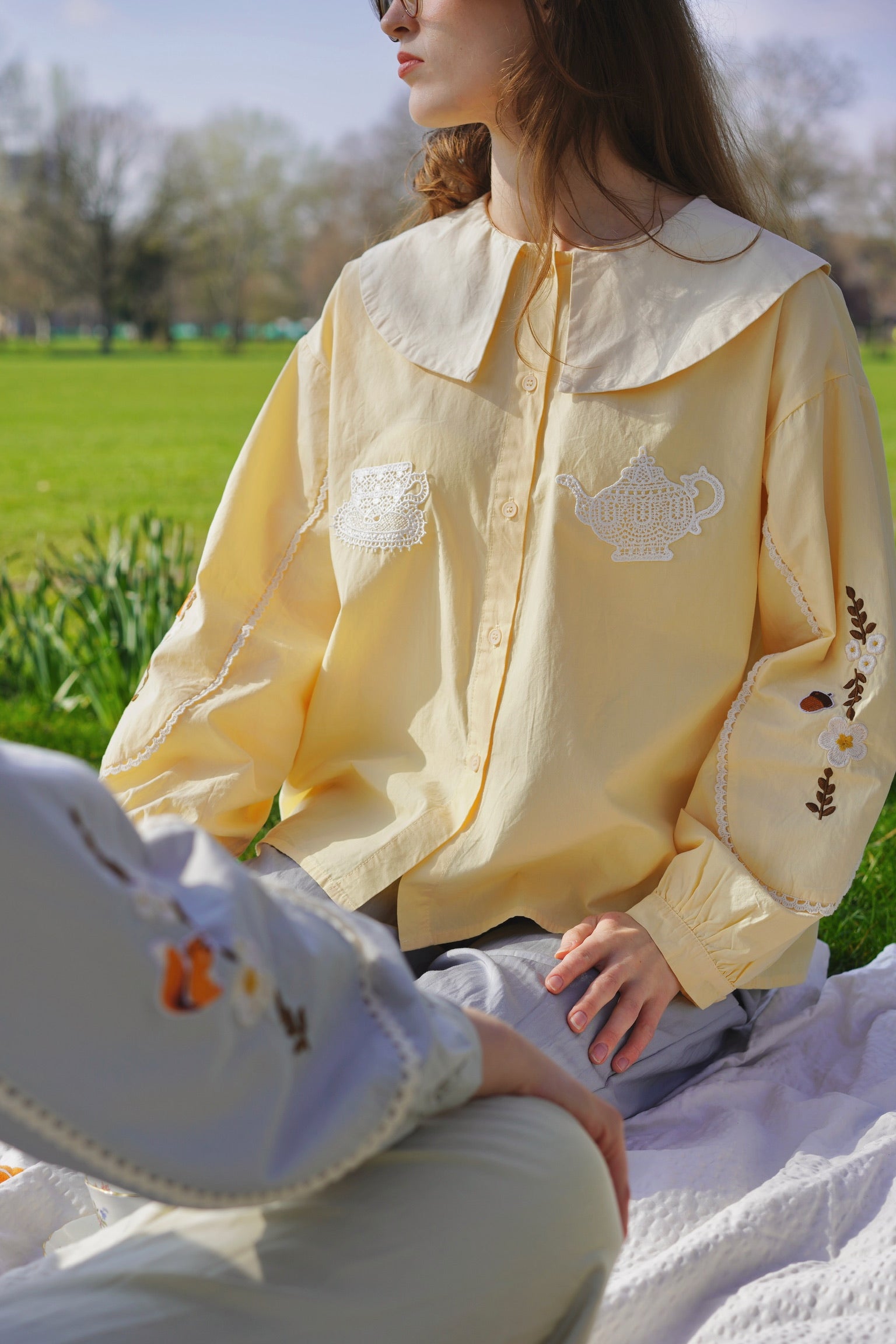 Alice Tea Party Blouse (Butter Yellow)