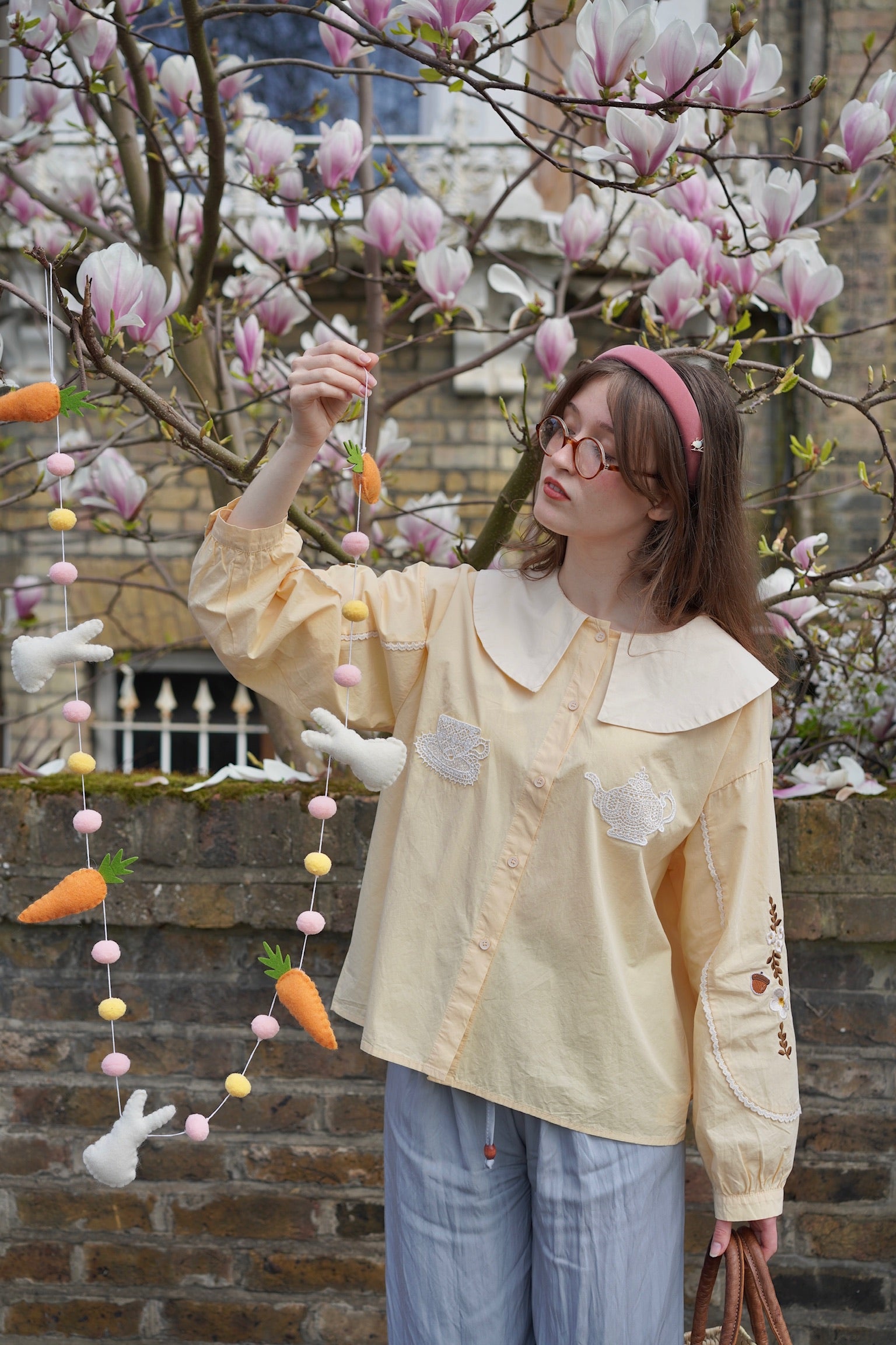 Alice Tea Party Blouse (Butter Yellow)