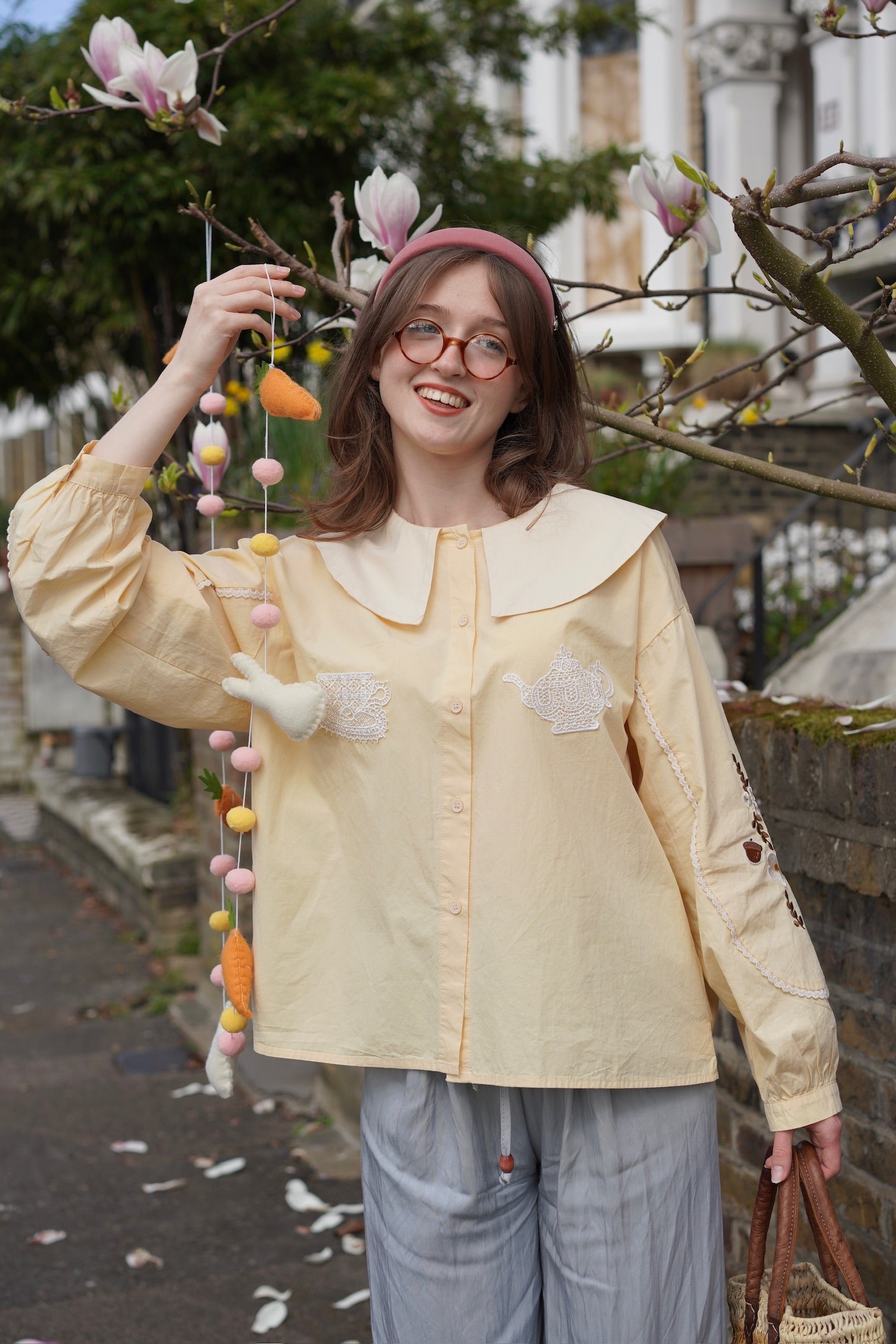 Alice Tea Party Blouse (Butter Yellow)