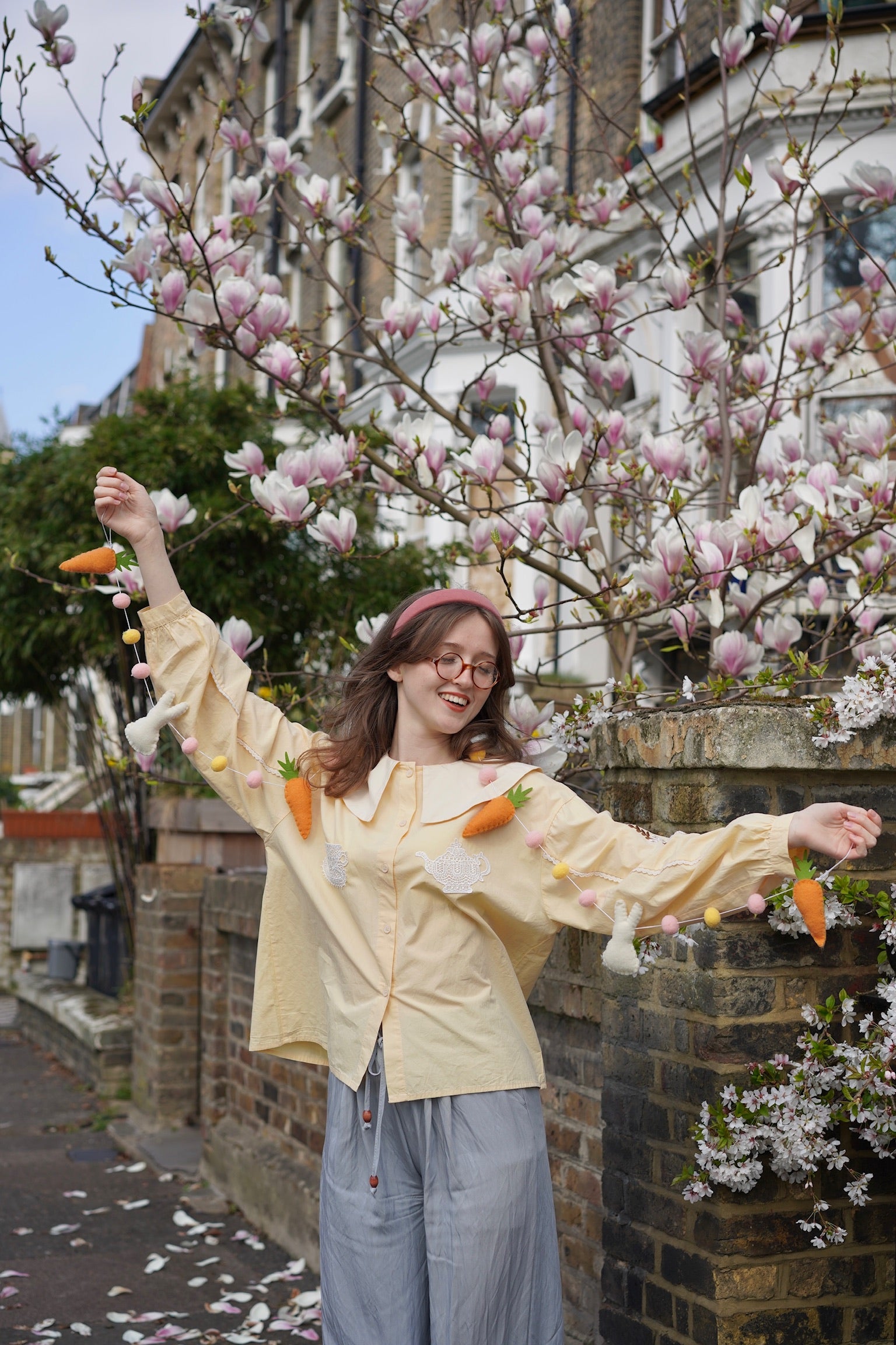 Alice Tea Party Blouse (Butter Yellow)