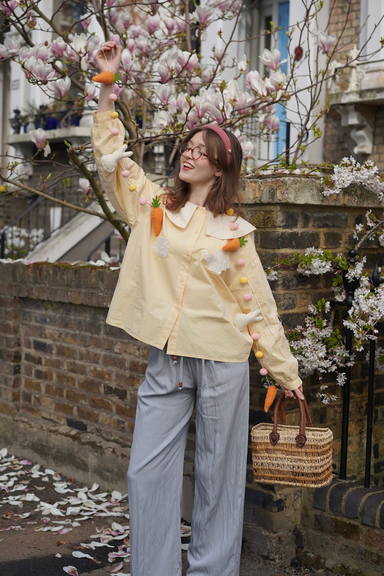 Alice Tea Party Blouse (Butter Yellow)