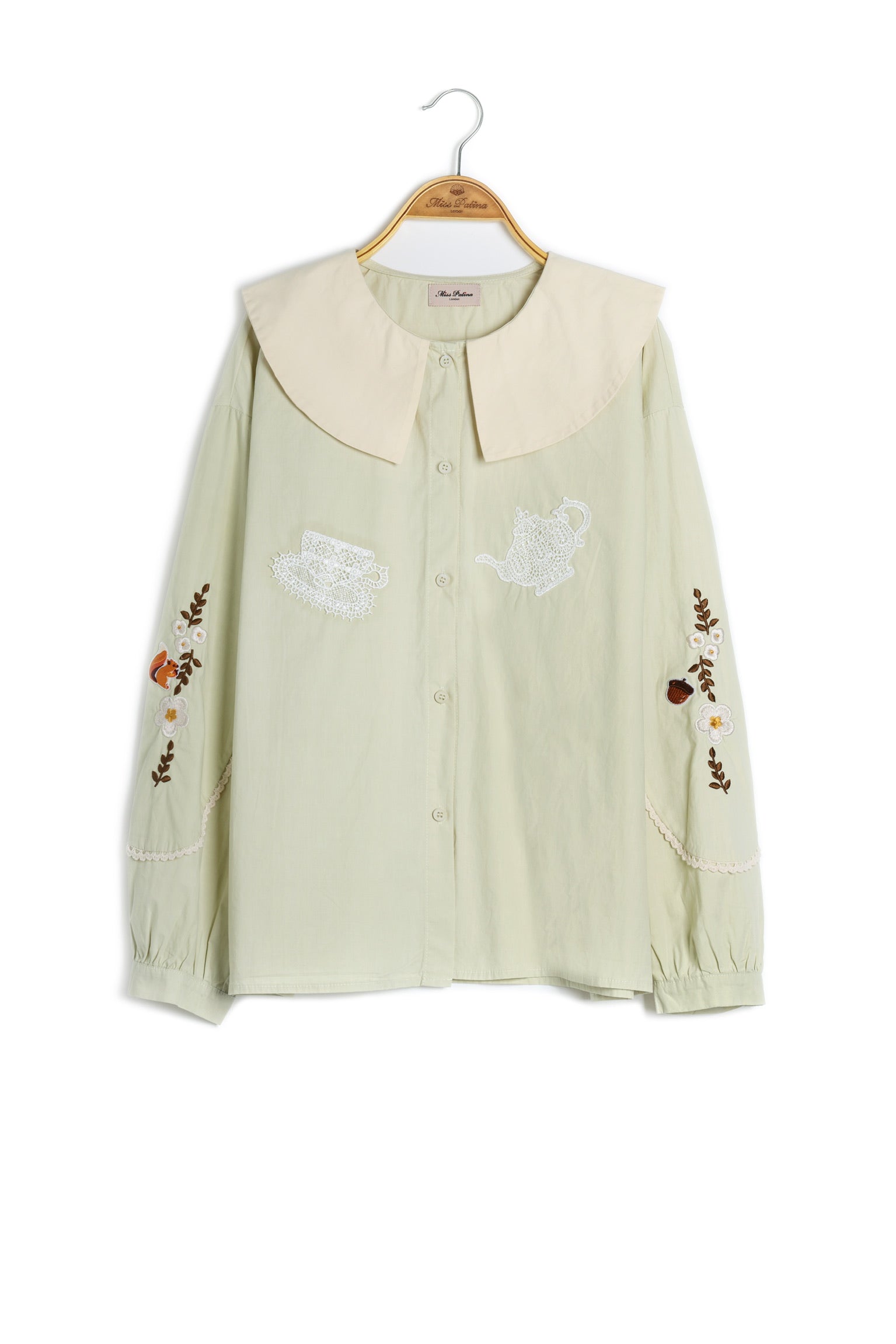 Alice Tea Party Blouse (Pastel Green)