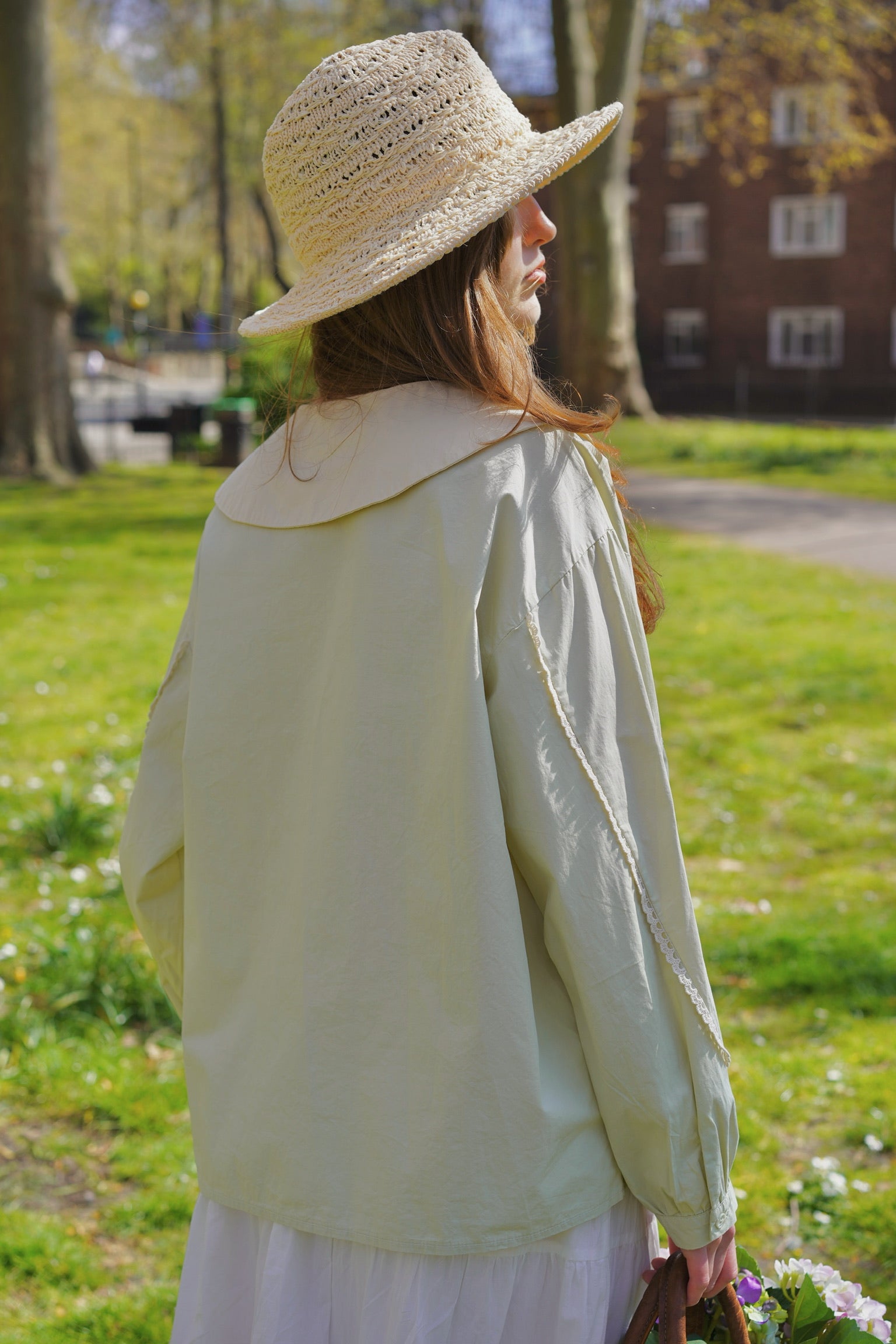 Alice Tea Party Blouse (Pastel Green)
