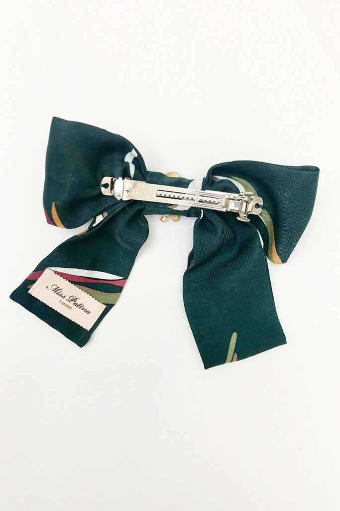 Angel Bow Hair Clip (Teal)