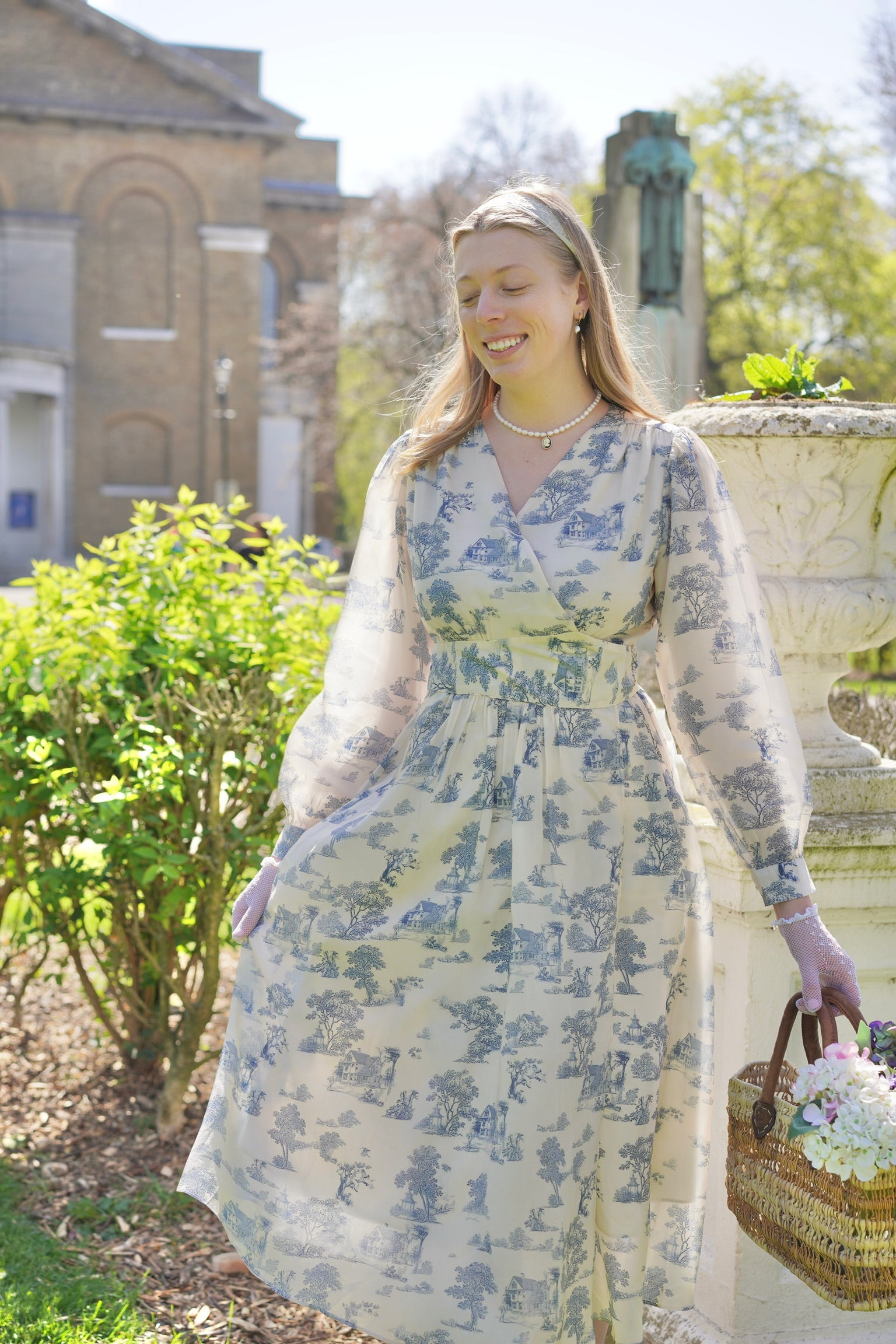 Antique Porcelain Wrap Dress