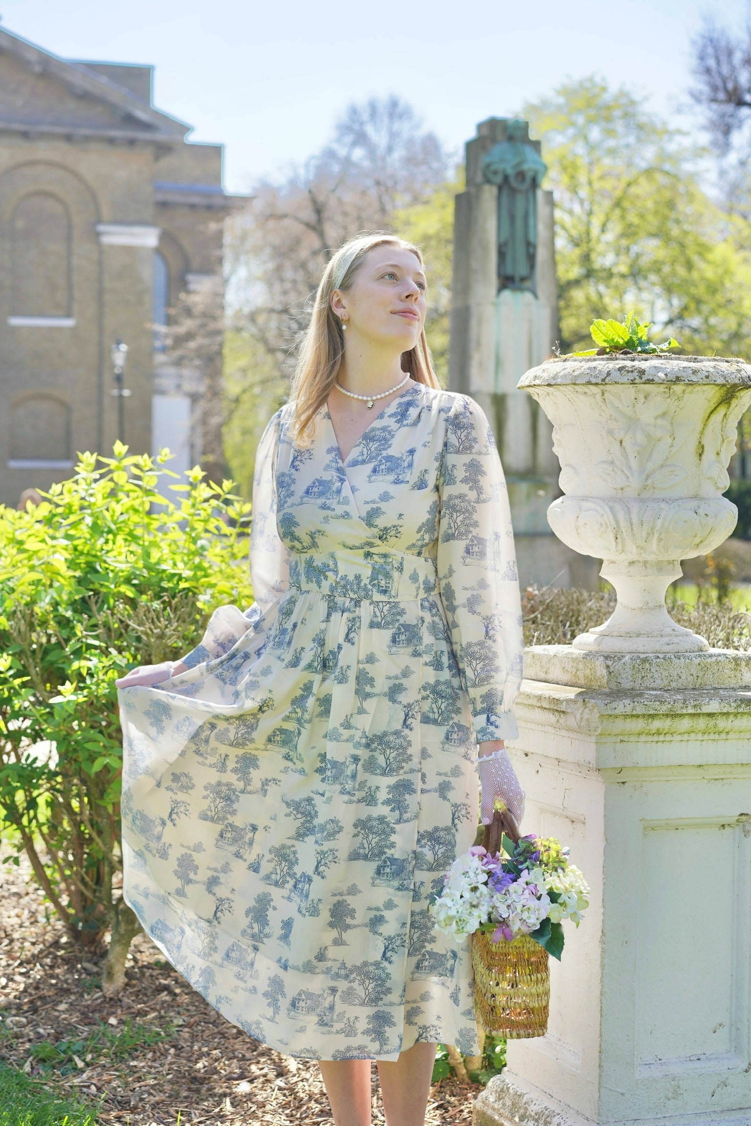 Antique Porcelain Wrap Dress