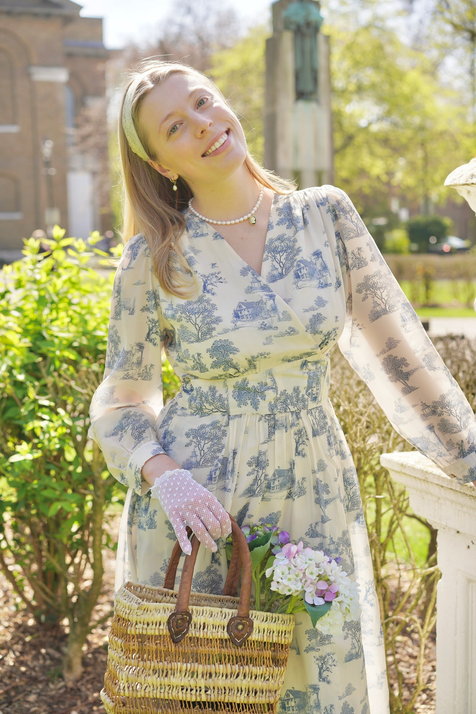 Antique Porcelain Wrap Dress