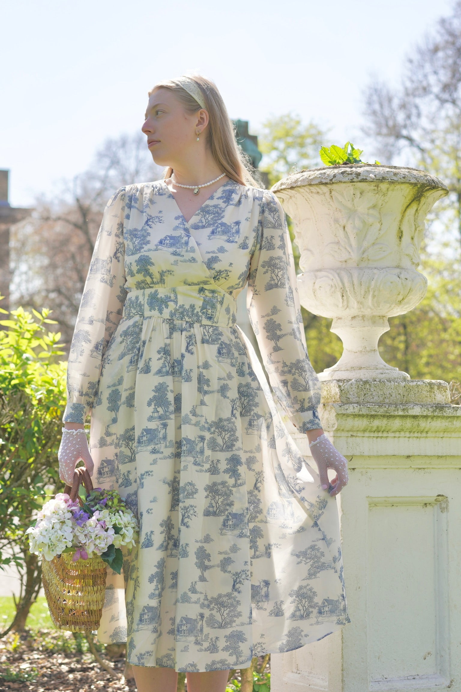 Antique Porcelain Wrap Dress