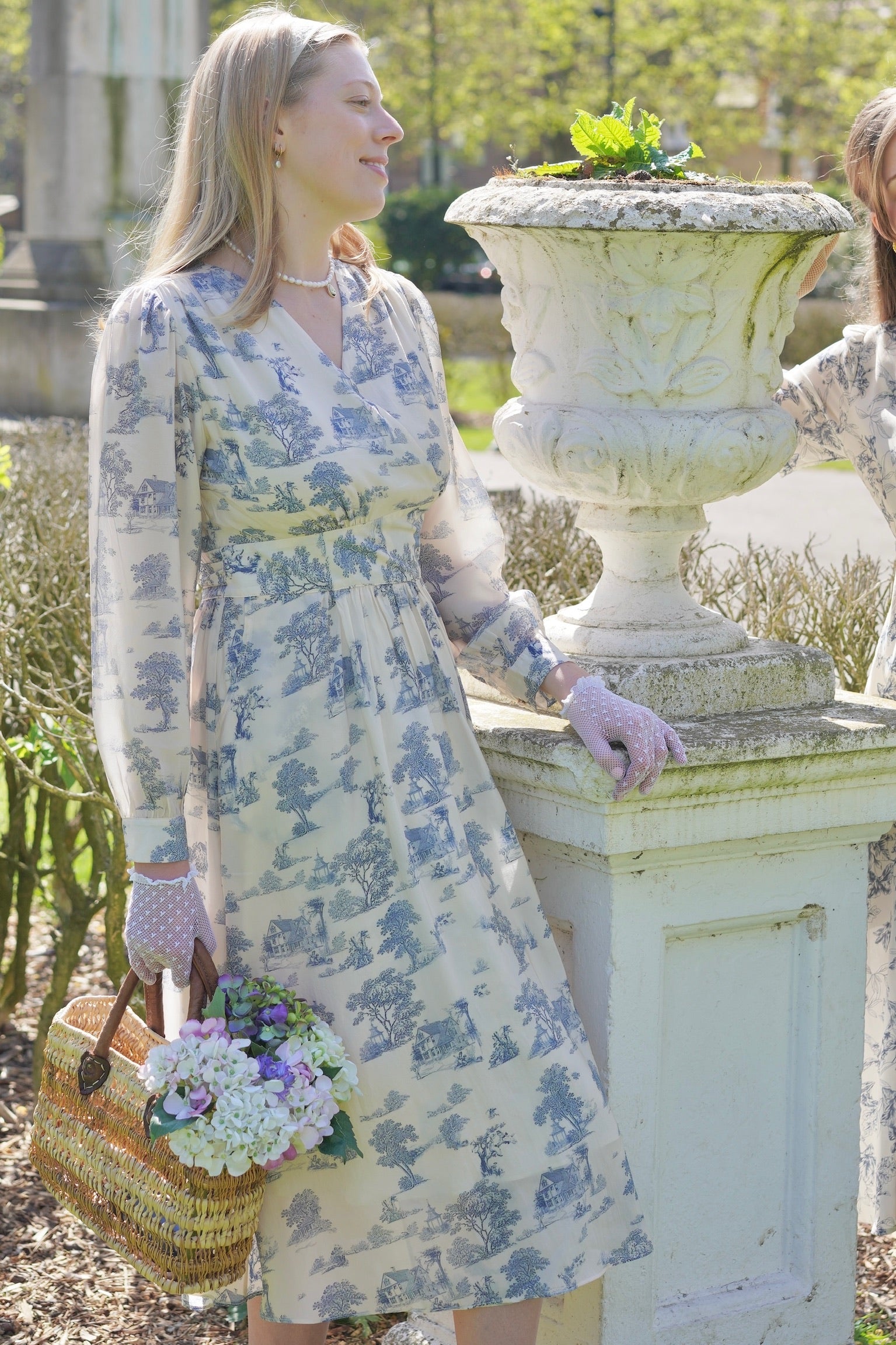 Antique Porcelain Wrap Dress