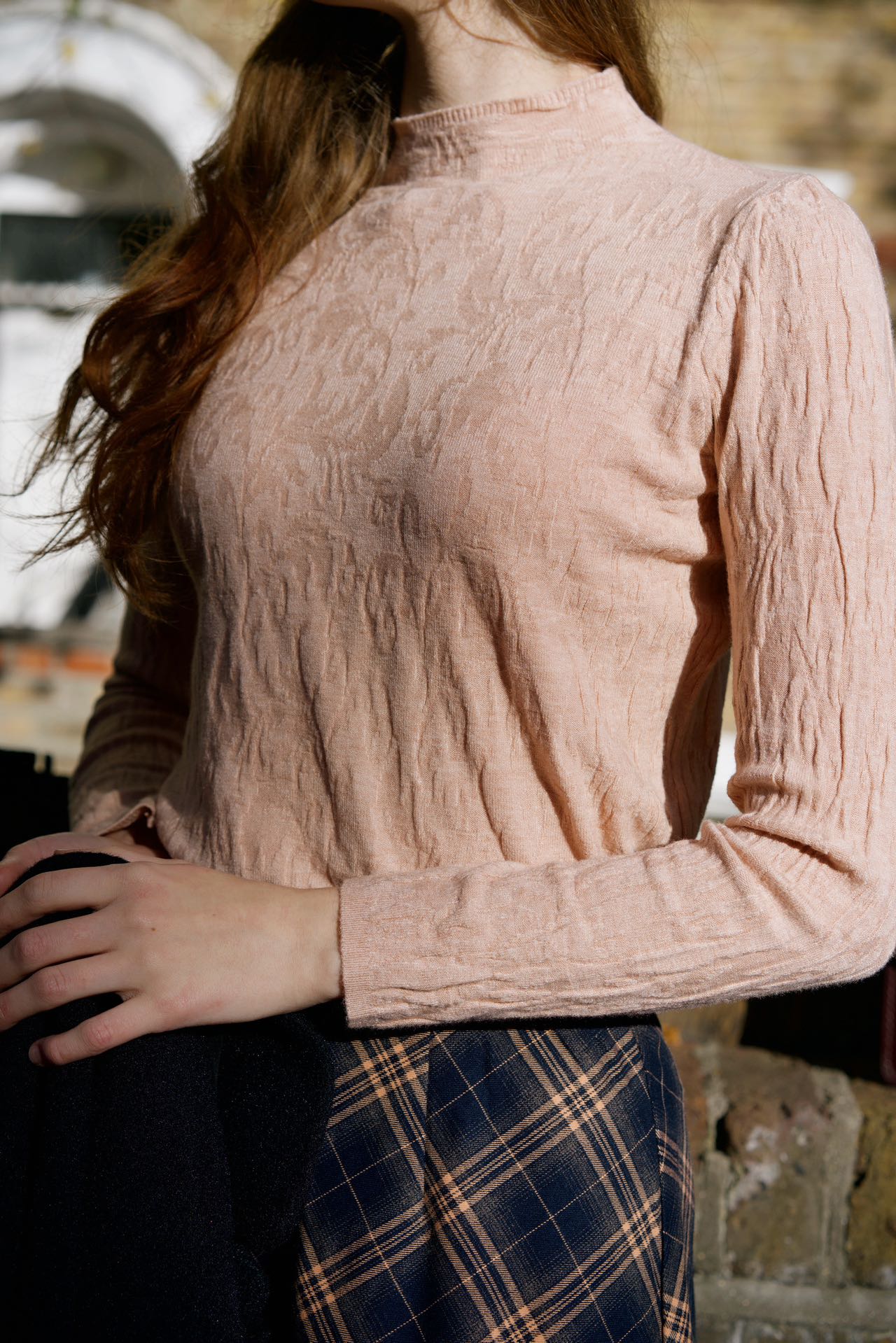 Autumn Grove Knit Top (Baby Pink)