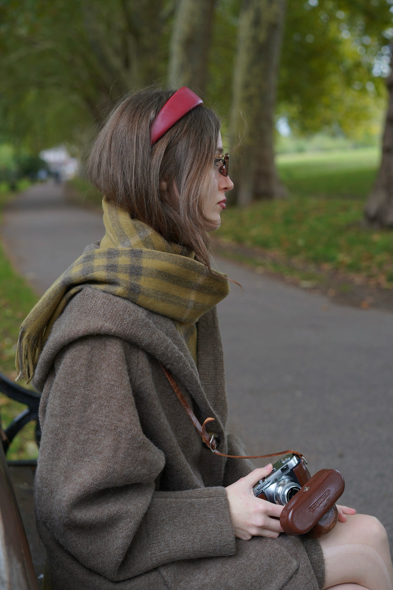 Highland Poet Wool Scarf (Olive)