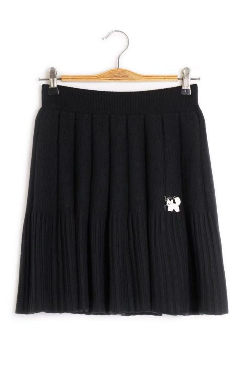 Black Cat Mini Skirt
