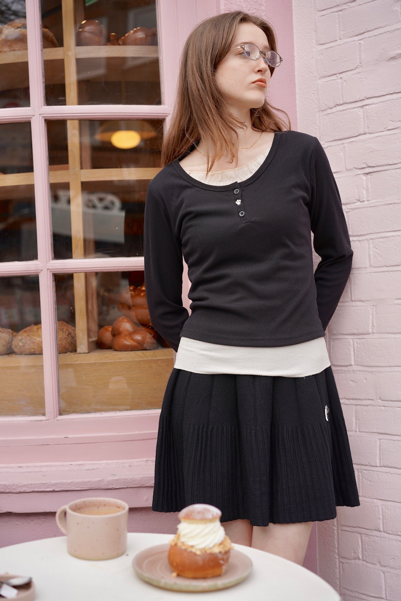 Black Cat Soft Girl Top