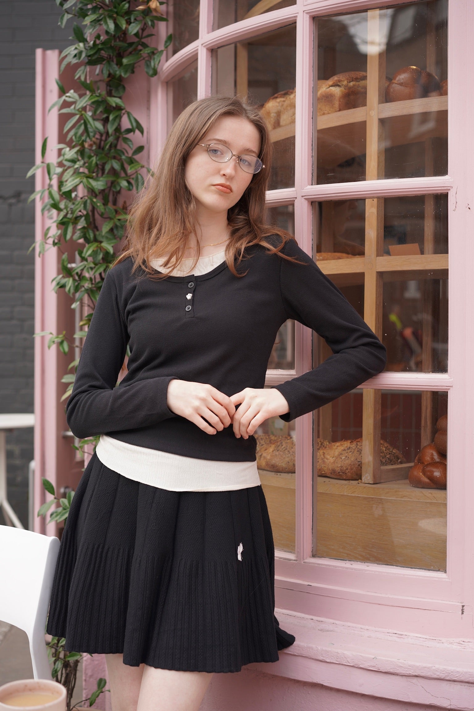 Black Cat Soft Girl Top