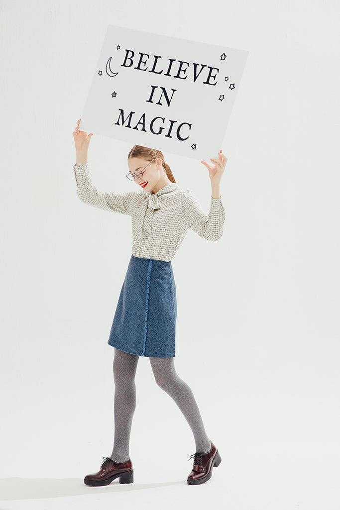 Bush Tweed Skirt (Blue)
