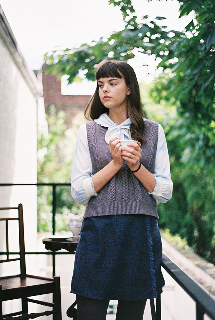 Bush Tweed Skirt (Blue)