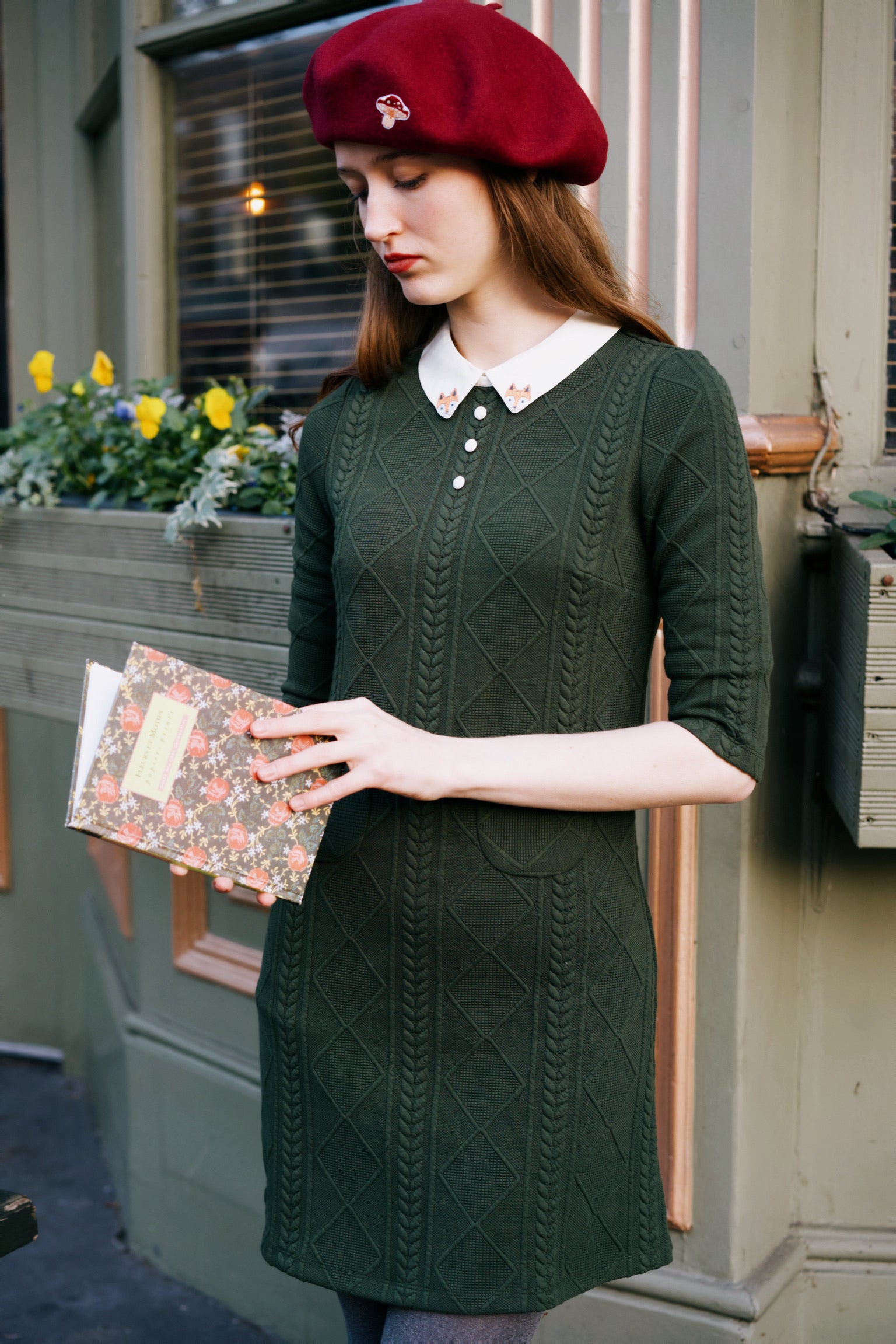 green fox dress Princess Green Almyra Dress – Fox Olivine main image 0