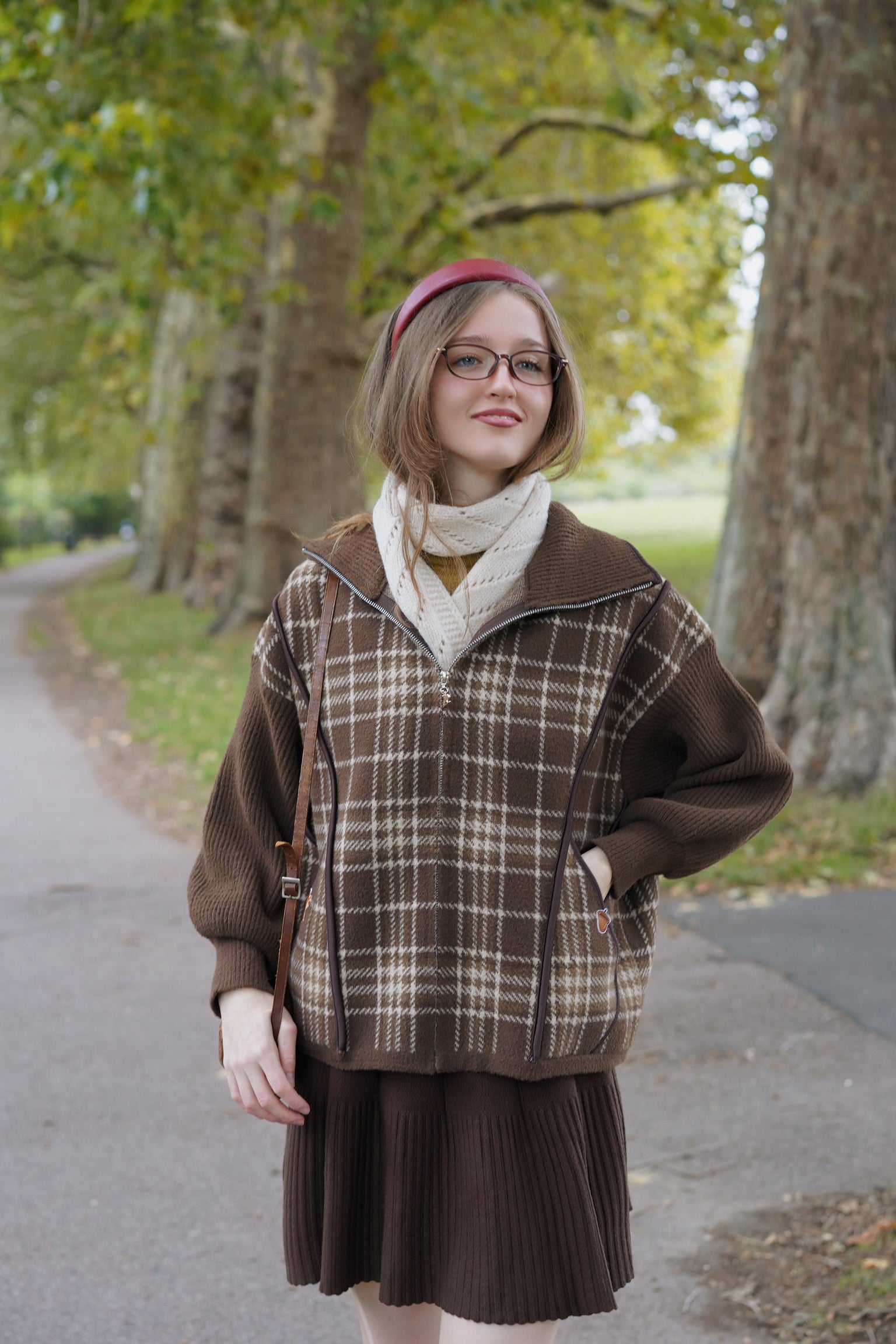 Chestnut Check Jacket