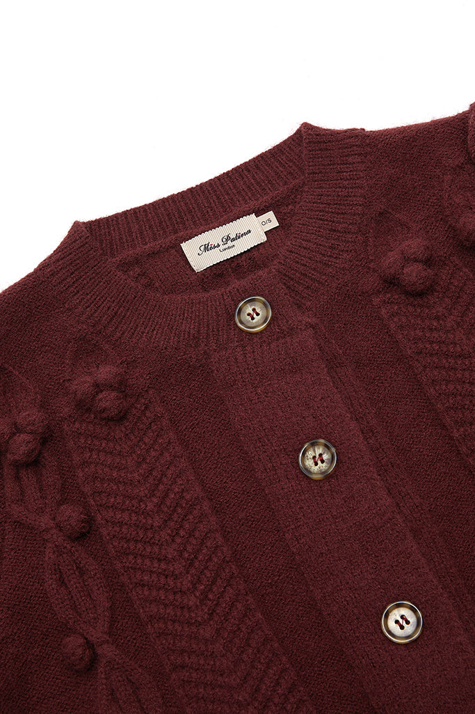 Clive Bell Cardigan (Burgundy)