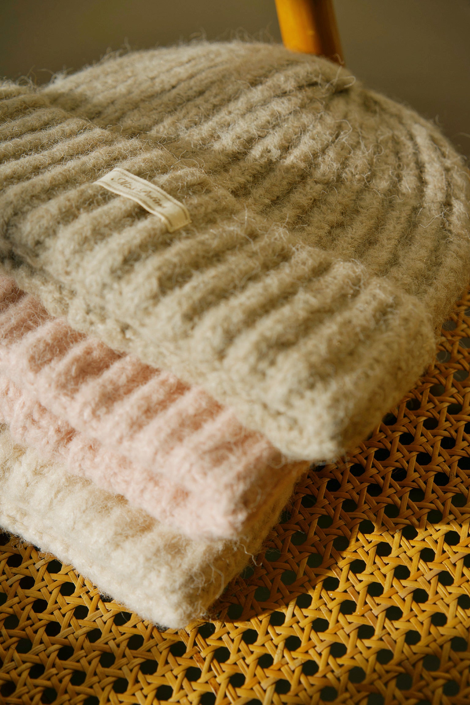 Cosy Cloud Knit Hat ( Light Taupe )