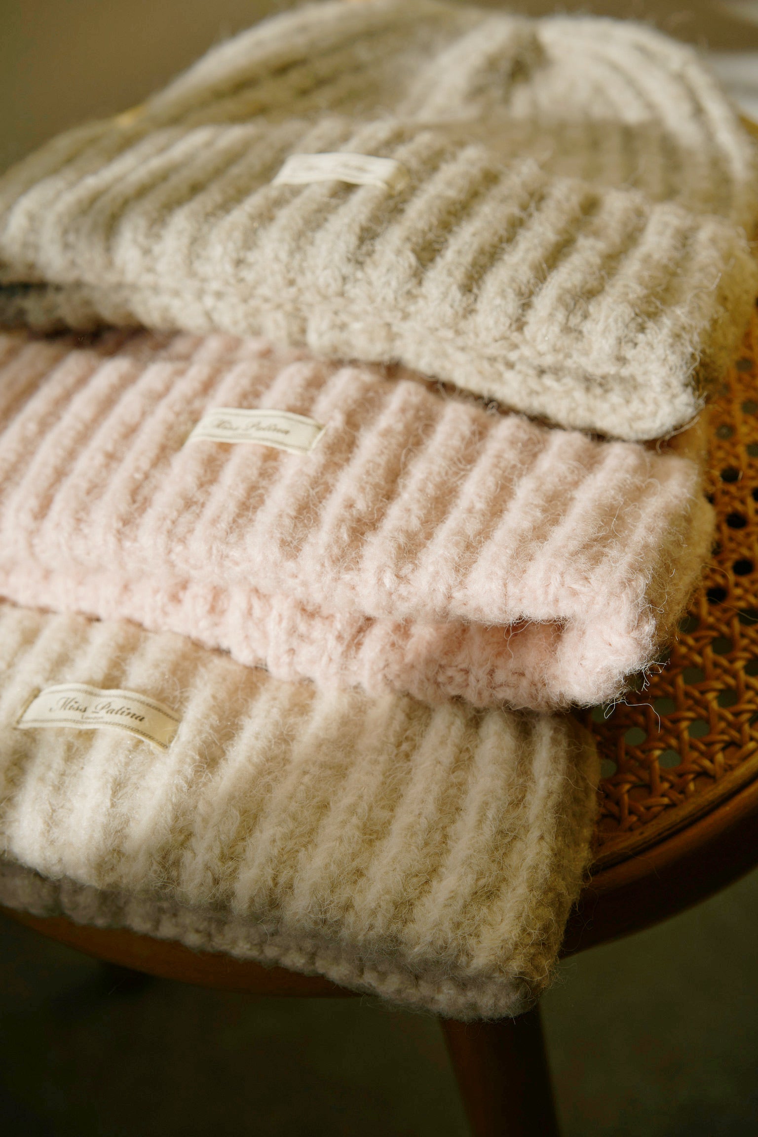 Cosy Cloud Knit Hat ( Light Taupe )