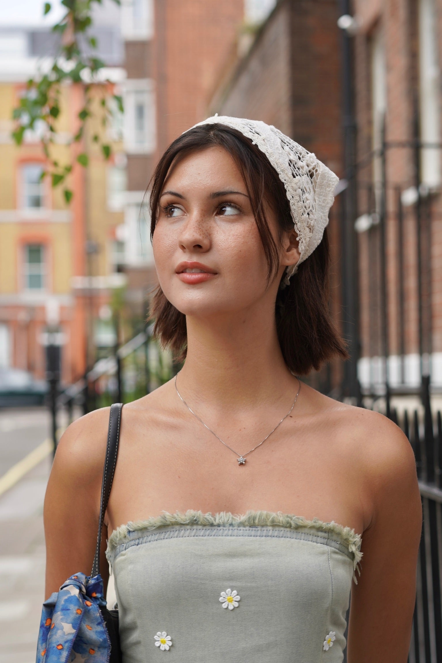 Daisy Fade Bandeau Denim Dress