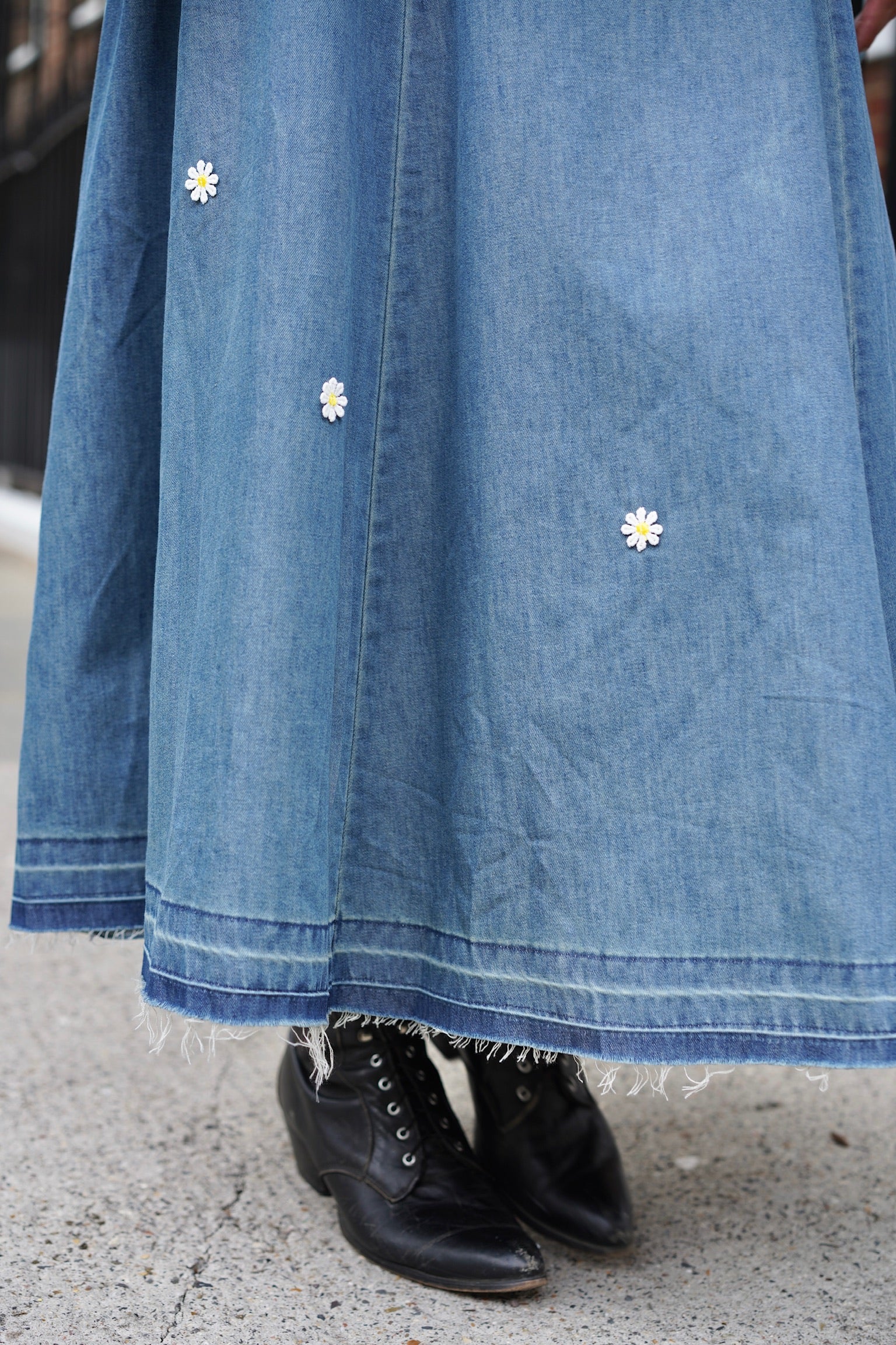Daisy Fade Bandeau Denim Dress