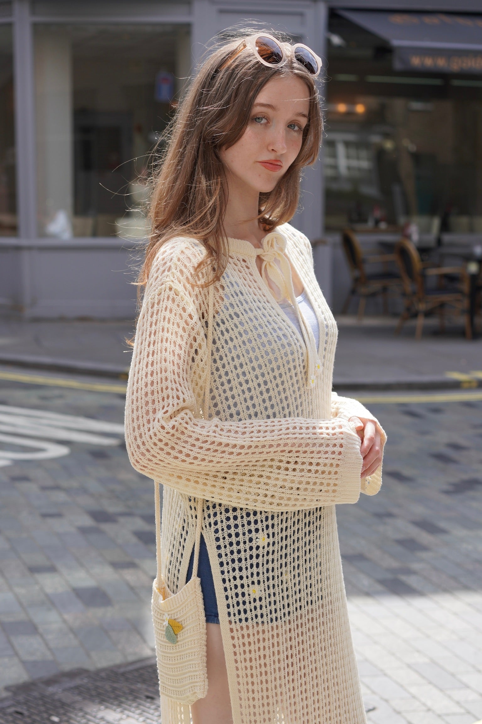 Daydream Crochet Net Dress with Bag (Vintage Sand)