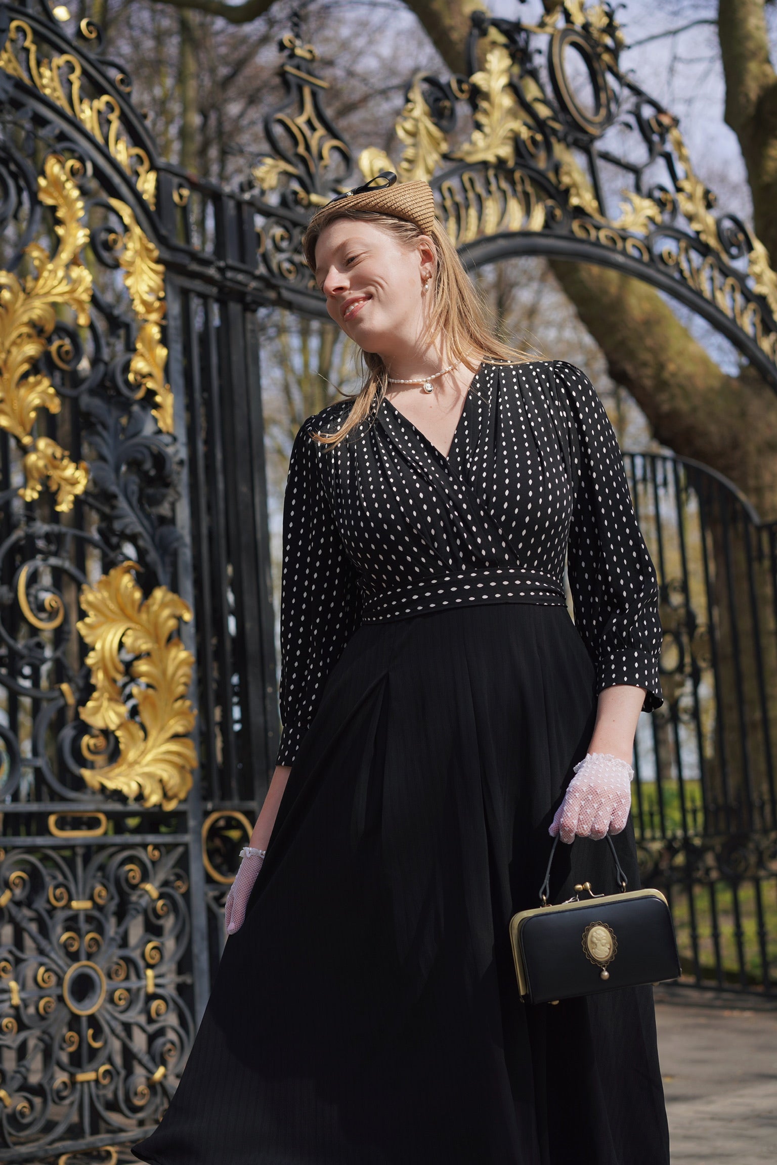 Dotty Two-In-One 50s Dress
