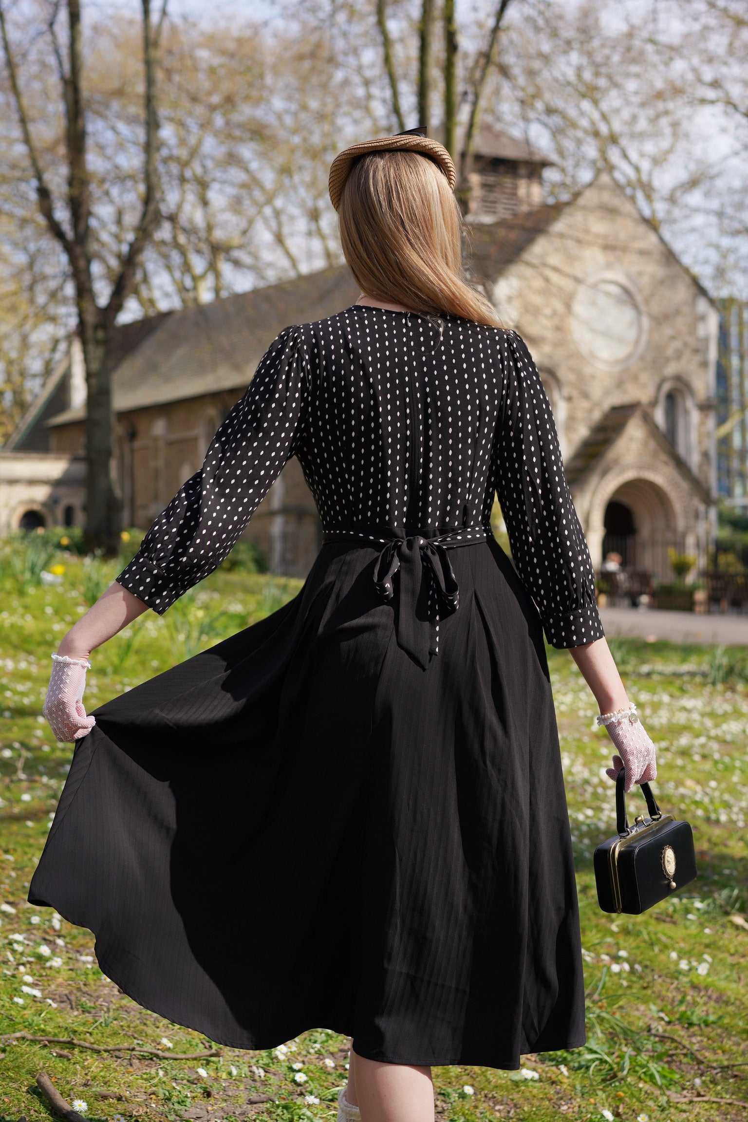 Dotty Two-In-One 50s Dress