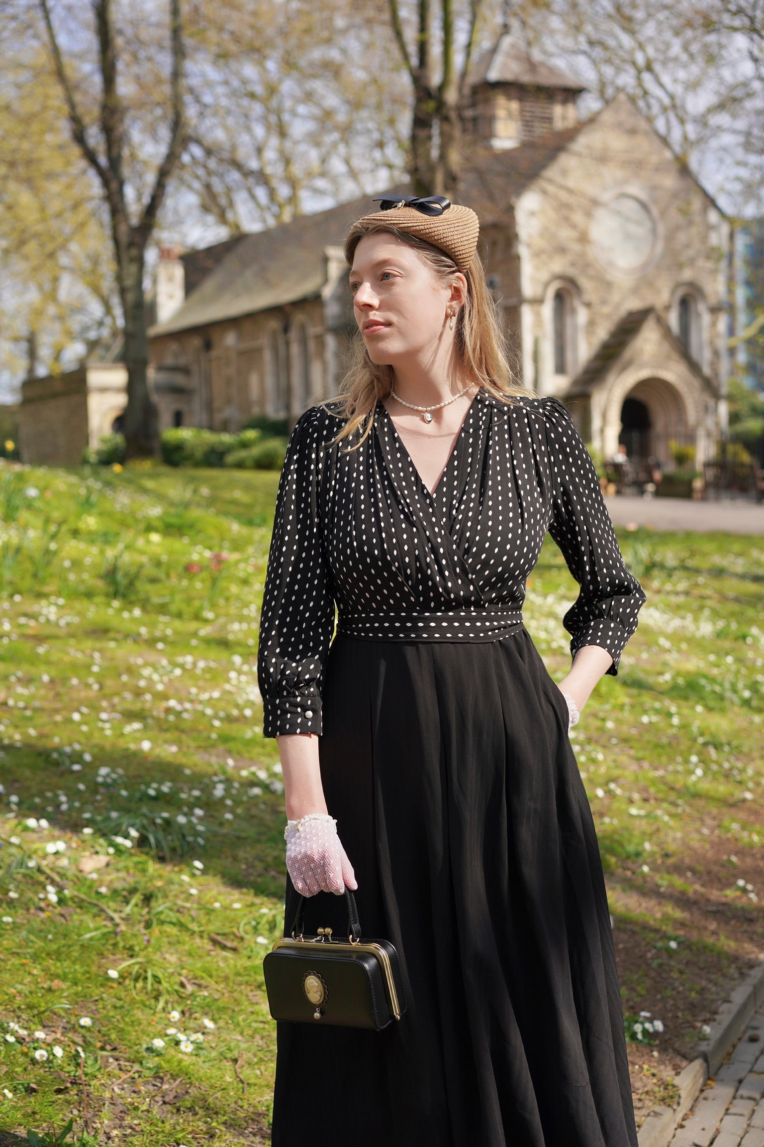 Dotty Two-In-One 50s Dress