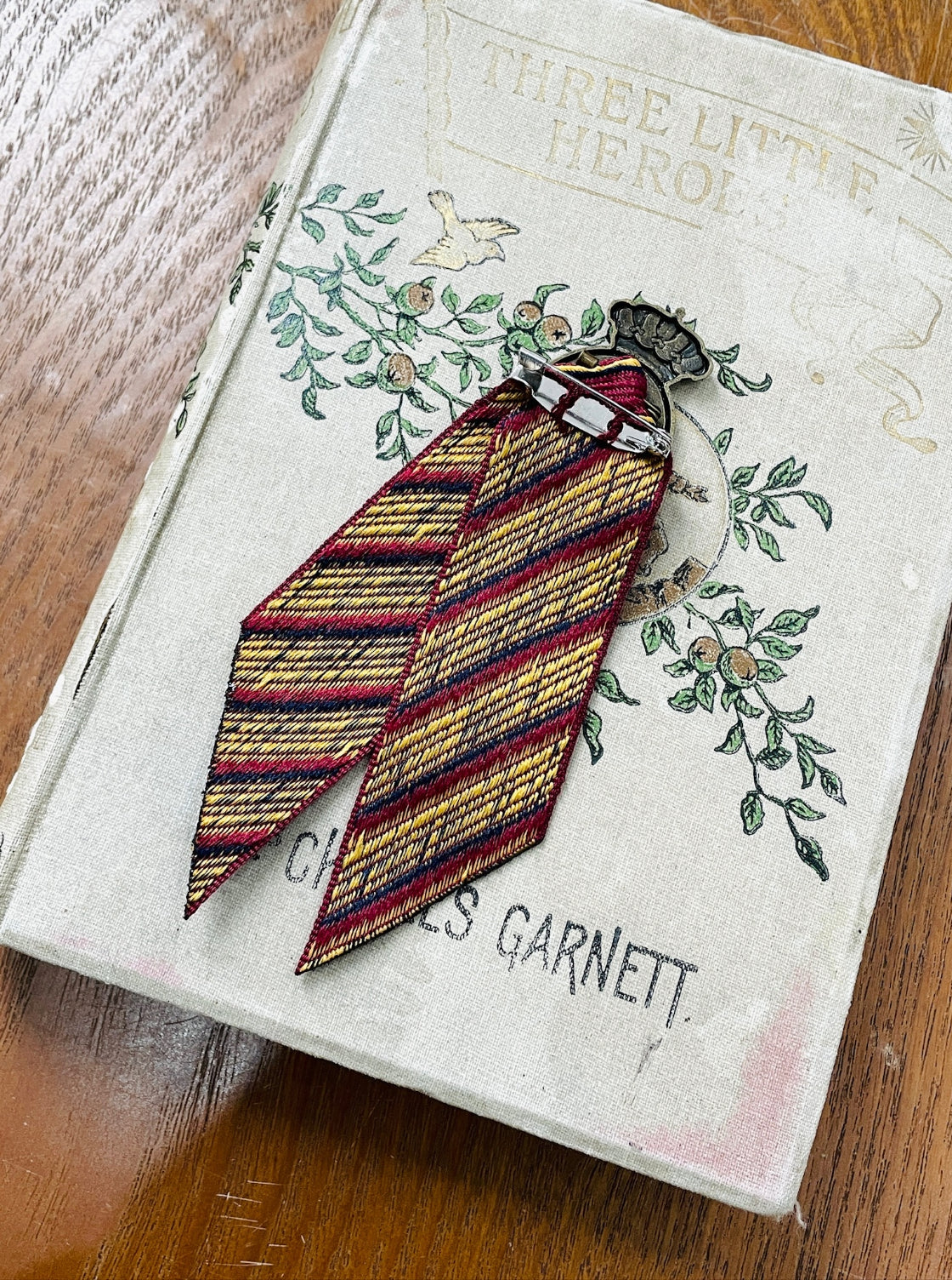 Elizabeth Handmade Striped Tie Brooch