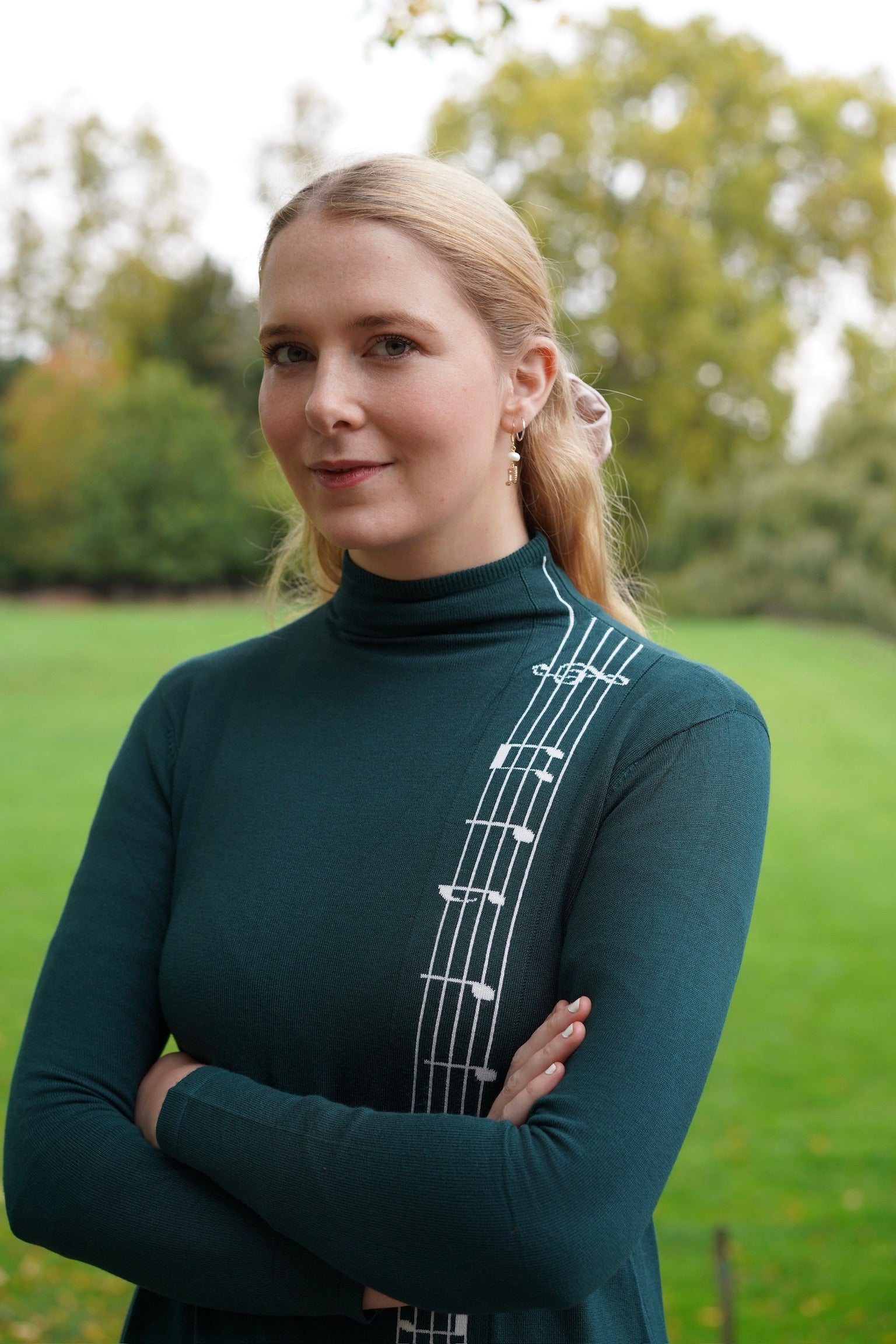 Elysian Melody Midi Dress (Green)