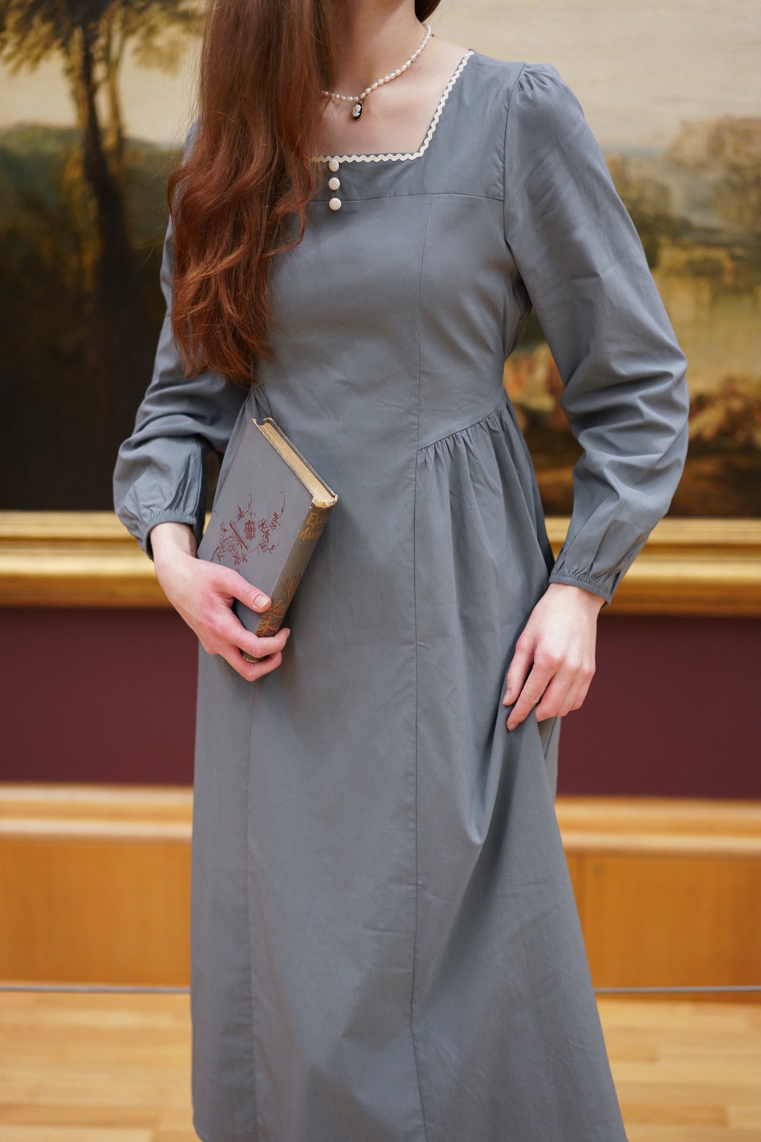 Emma Soirée Dress (Misty Blue)