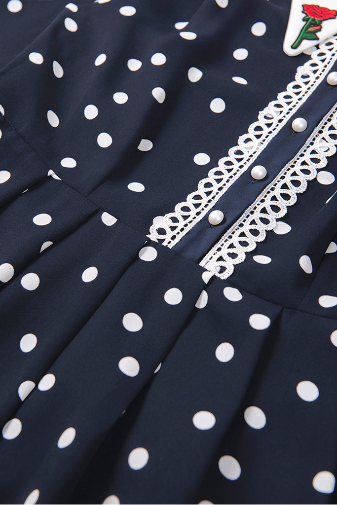 English Rose Dress (Navy)
