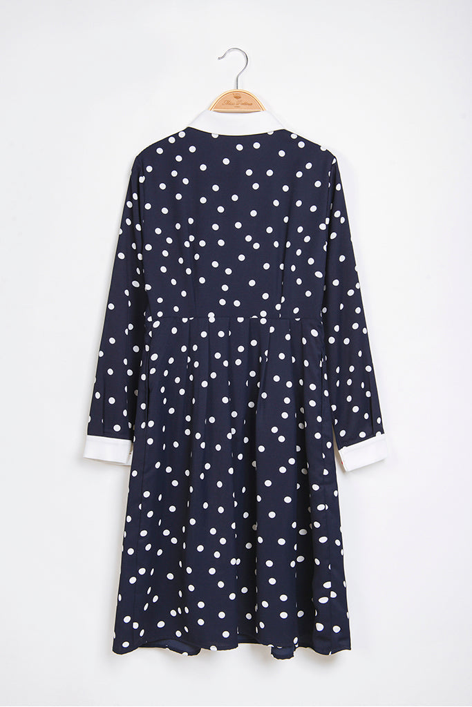 English Rose Dress (Navy)