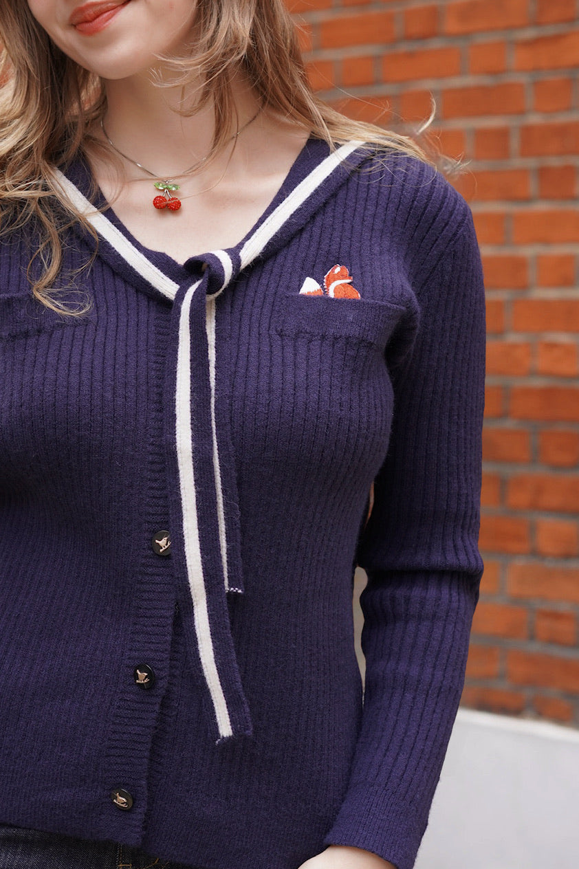 Fantastic Miss Fox Jumper (Navy)