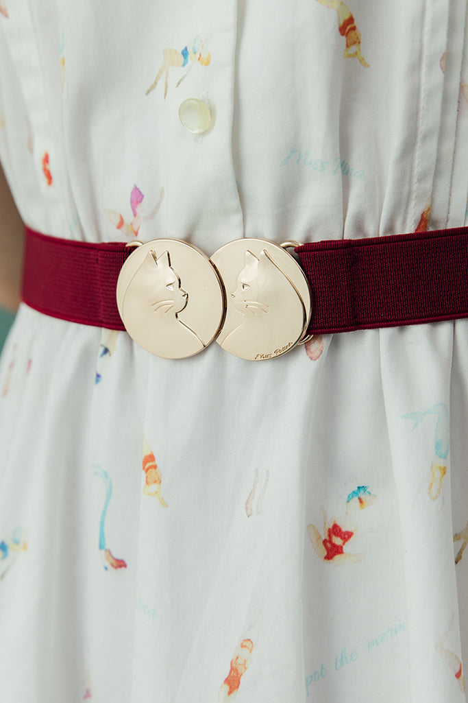 Feline Mintage Belt  (Red)