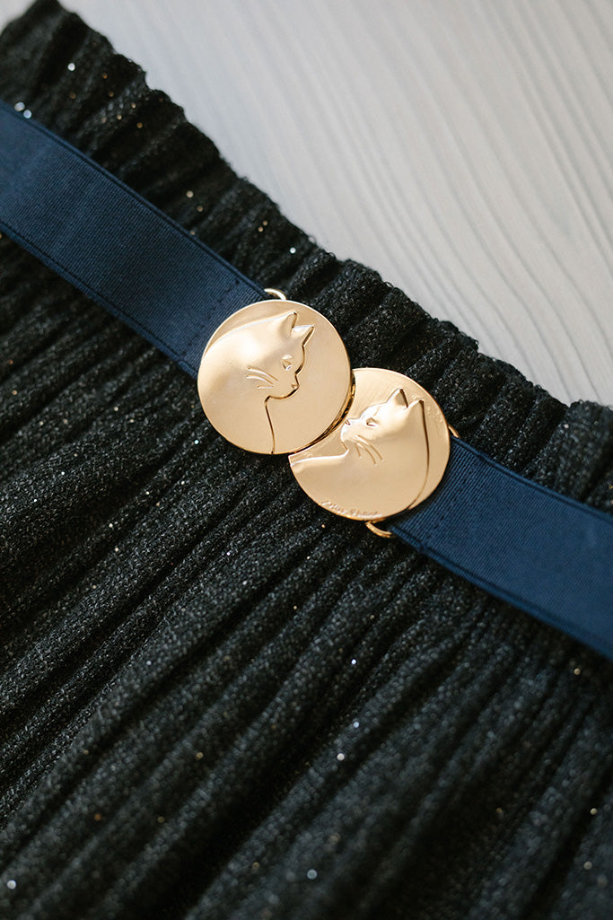 Feline Mintage Belt (Navy)