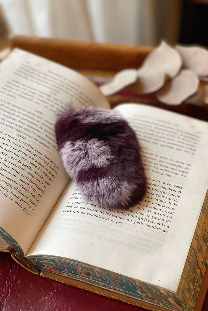 Fluffy Hair Clip (Berry)