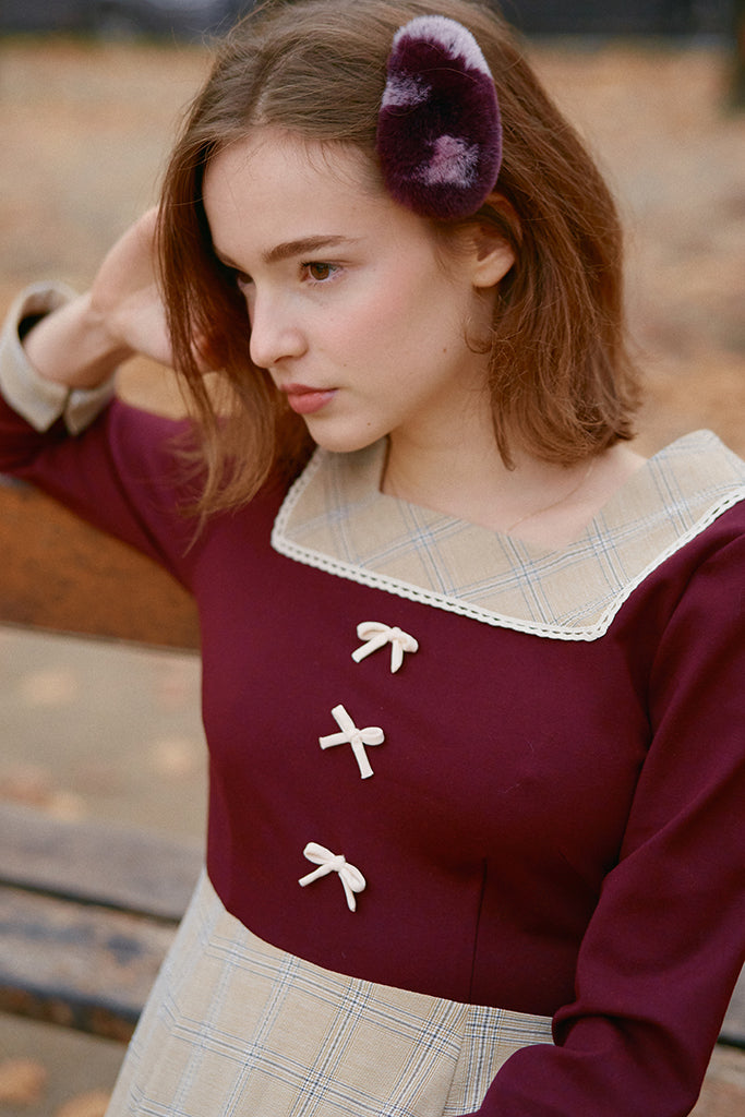 Fluffy Hair Clip (Berry)