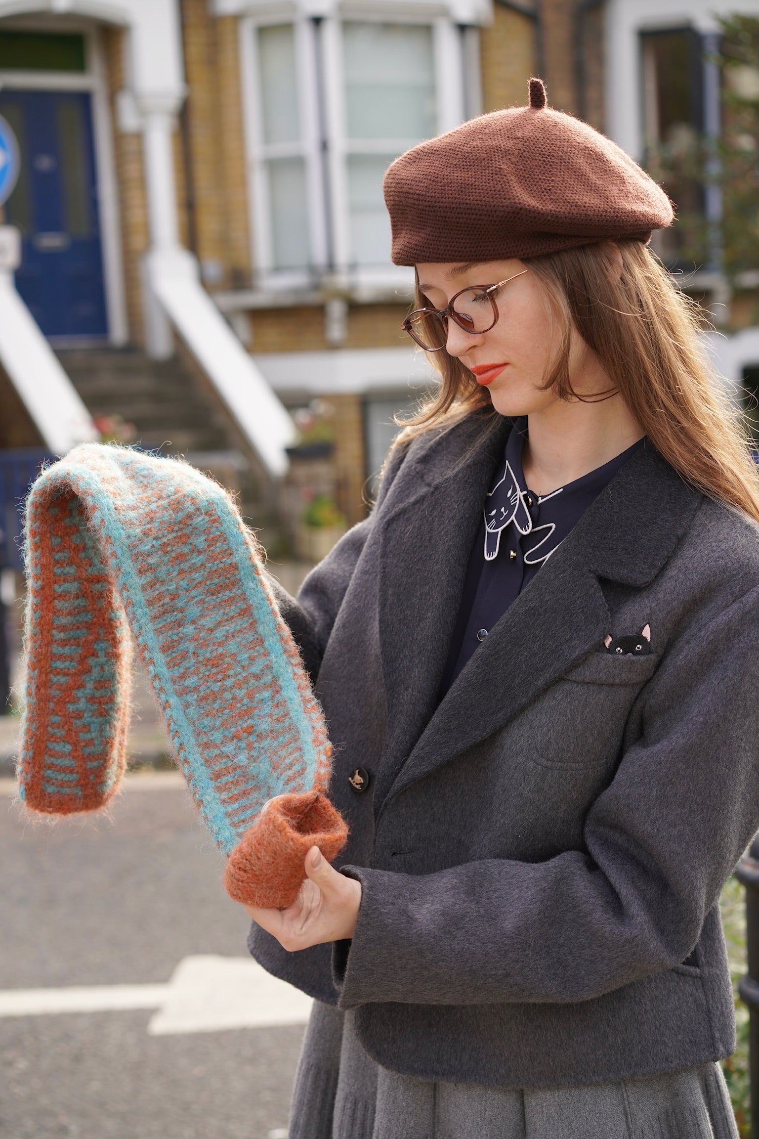 Folk Tale Fluffy Loop Scarf (Pumpkin Spice)