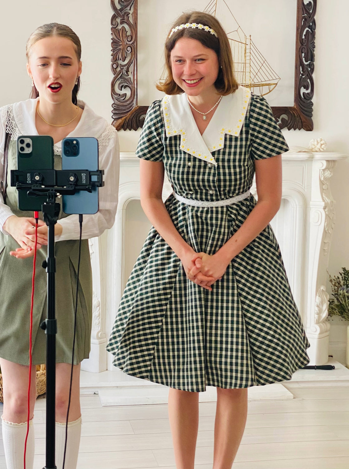 Francesca Gingham Daisy Dress