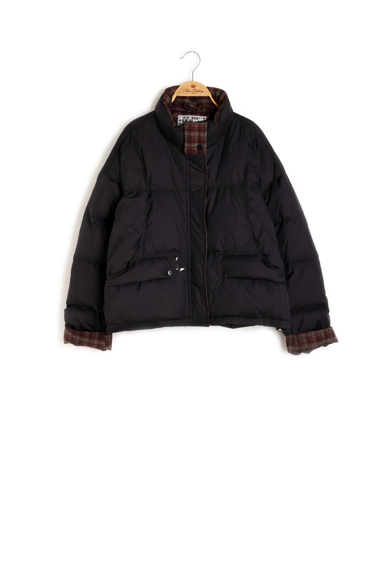 Fraser Natural Down Puffer Jacket (Tartan Black)