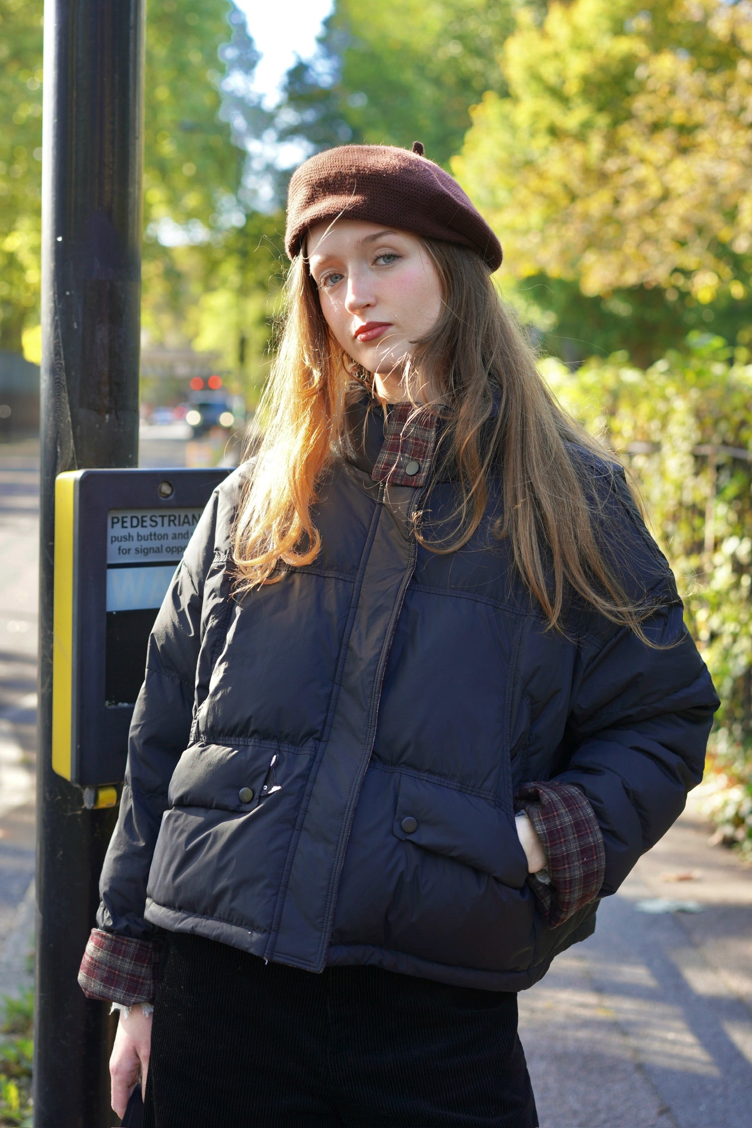 Fraser Natural Down Puffer Jacket (Tartan Black)