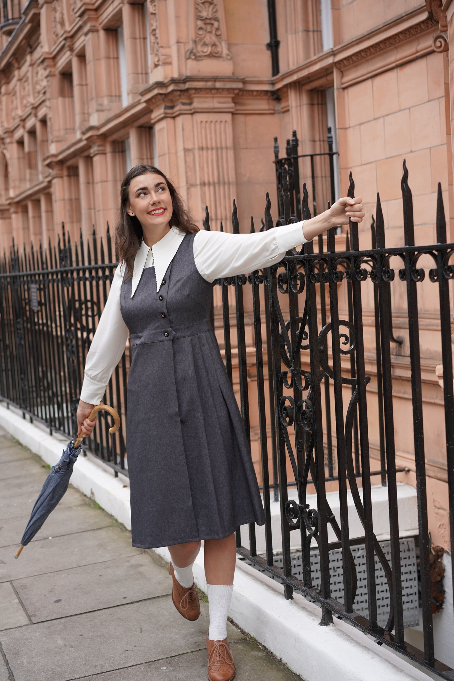 Garthwaite Academia Pinafore Dress