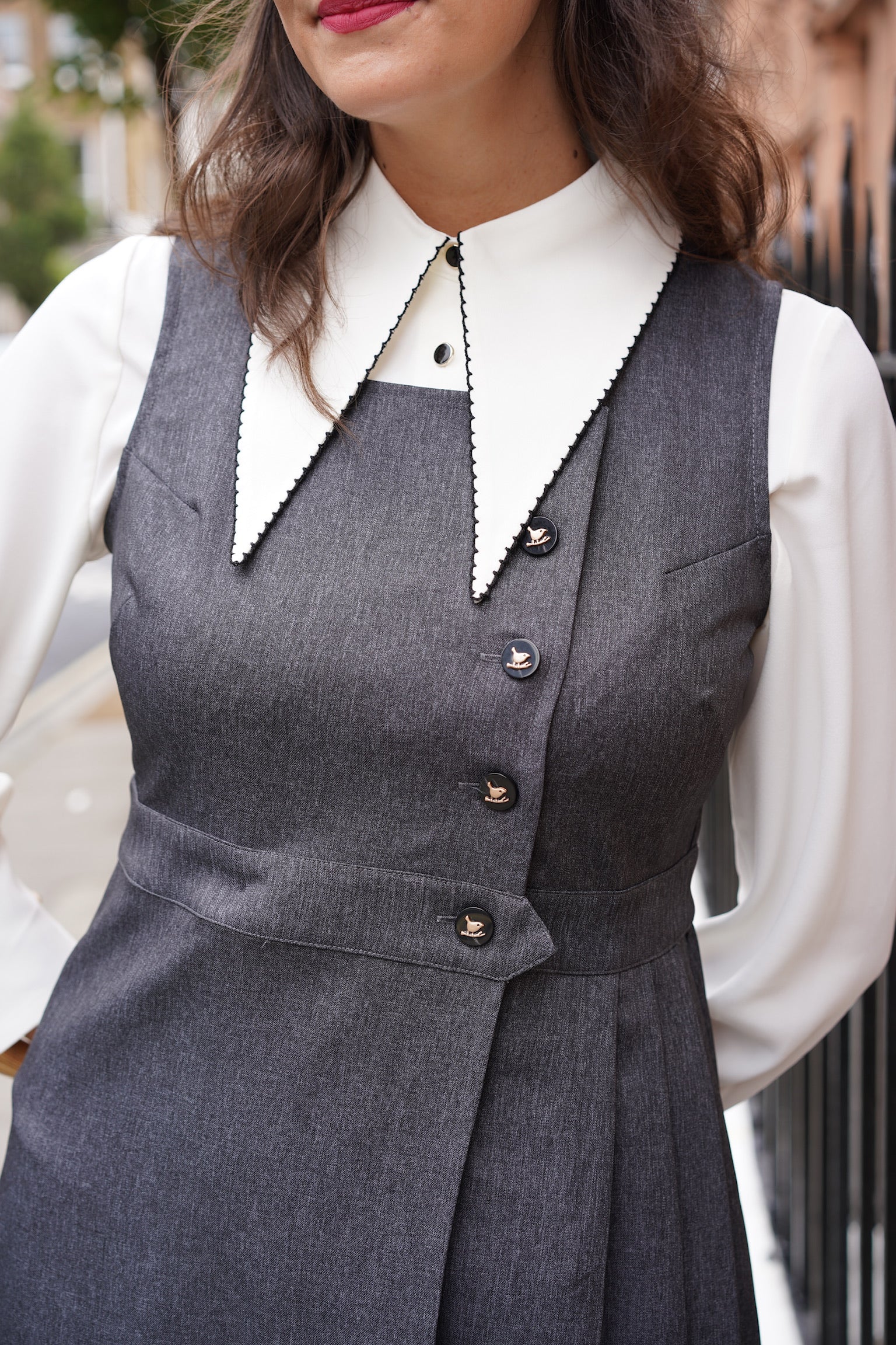 Garthwaite Academia Pinafore Dress